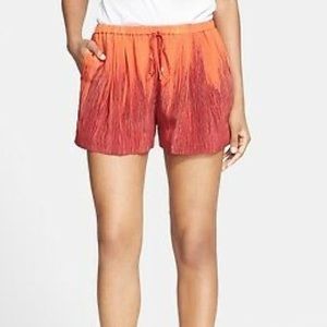 Haute Hippie Ombré Orange Silk Shorts NWT Sz.S